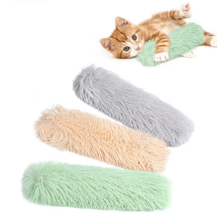Catnip Toys Plush Cat Chew Toy Catnip Self-hi Bite Strip Pillow Teaser for Cats Pet Interactive Toys MWJ07