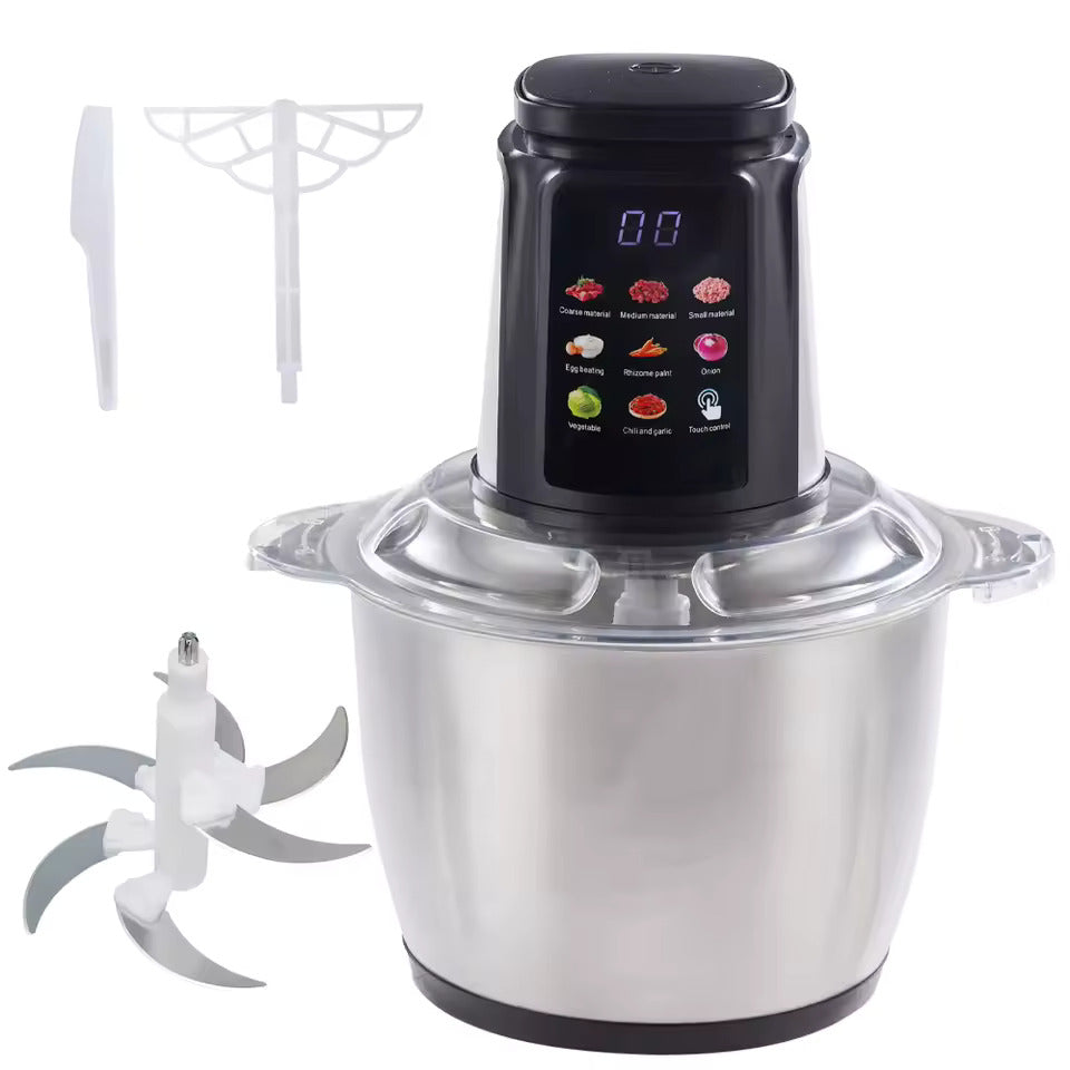 L Large Capacity Kitchen Blender, 500W 6 Blades Stainless Steel Meat Grinder, 220V Household Food Processor
