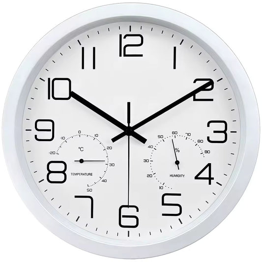 Round Wall Clock With Temperature Humidity Display Silent Quartz Clock Indoor Wall Decor For Living Room Corridor Kitchen Office   3.5   2 Reviews   ౹   3 sold byP-CHUANG Clock Store (4.8 | 1,000+ sold )